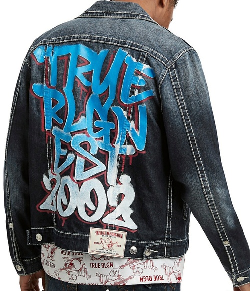 True Religion Graffiti Trucker Jacket 
